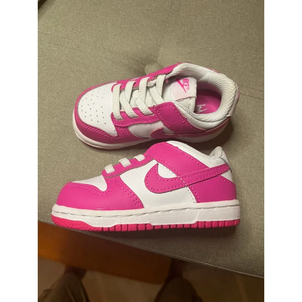 Nike Dunk Low Toddler Active Pink White FB9107-102 Size 6C Sneaker Kids Shoes